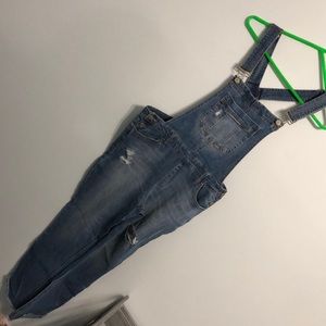 Skinny jean overalls